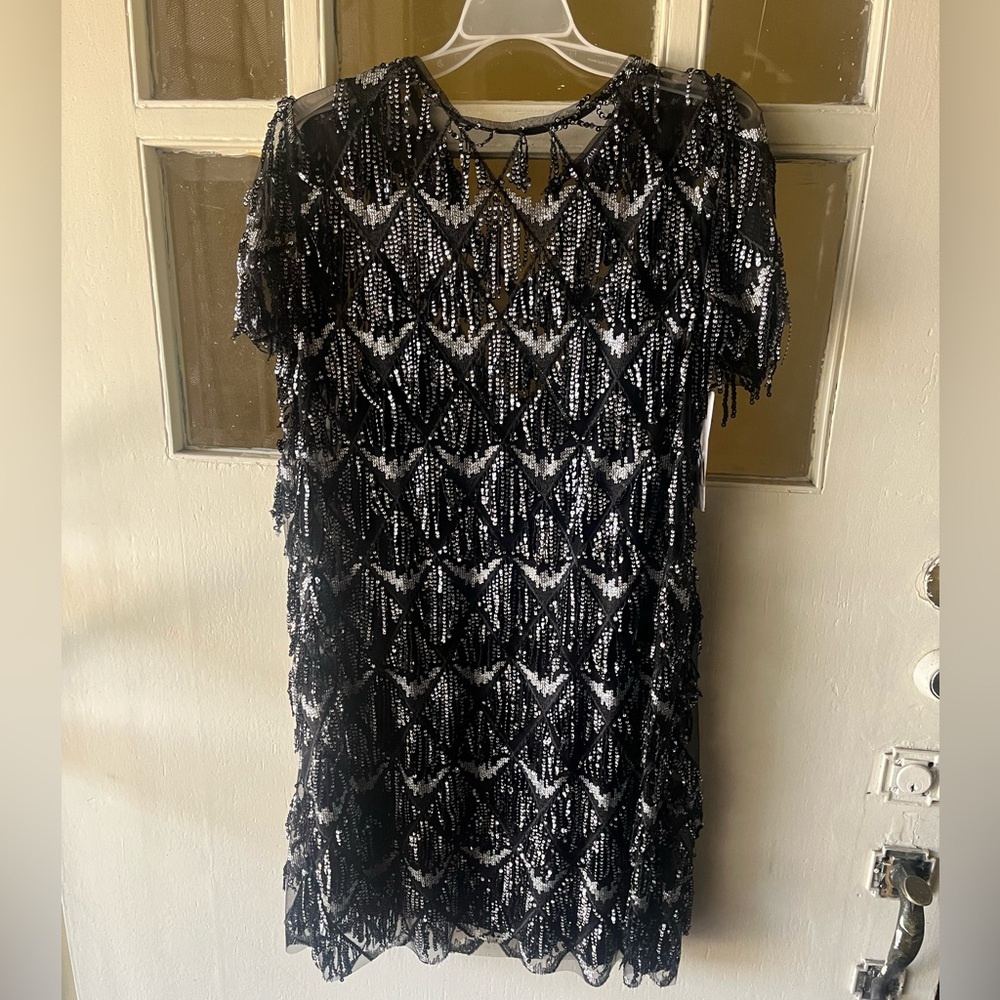 Black Fringe Dress